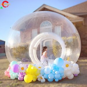 4m Dia Bubble+1.5m Tüneli Ücretsiz Gemi Kapısına Dış Mekan Aktiviteleri Temiz Şişirilebilir Kabarcık Çadır Dönen Dome Ev Düğün Kampı için
