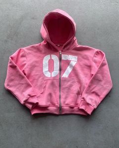 Hoodies femininos harajuku rosa grunge moletom oversized zip up hoodie masculino goth y2k topos streetwear roupas
