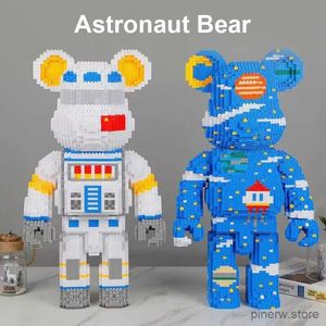 Blocks DIY Kids Toys Cartoon Mini Love Violent Bear Bearbrick Model with Light Building Block Micro Bricks Christmas Birthday Gift