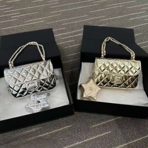 Çanta Tasarımcı Çanta Luxurystar Çanta Yansıtılmış Deri Çift Zincir Çanta Lüks Crossbody Bag Sırt Çantası 24c Yıldız Zincir Omuz Çantası Altın ve Gümüş Debriyaj