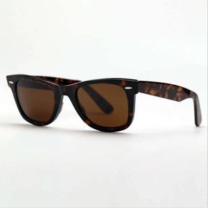 Классические брендовые роскошные квадратные солнцезащитные очки WAYFARER для мужчин в ацетатной оправе с черными линзами Ray Baa, солнцезащитные очки для женщин UV400 Raybans с коробкой 2140