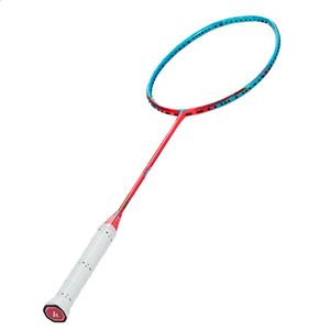 Raquete de badminton fibra de carbono profissional master 900 4u com presente 240122