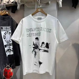 T-Shirts Enfants Riches deprimes erd t shirt en iyi kalite eskiz çocuklar tee erkekler kadınlar günlük gündelik yaz tişört q240218