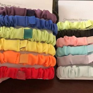 Kadın Yoga Spor Sıska Scrunchies Set Saç Çok Renkli Elastik Saç Halat Döngüsü Kafa Kafa Kafa Bandı Seti 6 Parça