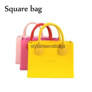 TOTES YENİ HUNTFUN Kauçuk Silikon Eva Square Bag Tuval Deri kolu su geçirmez o çanta tarzı kadınlar o çanta omuz bagh24219