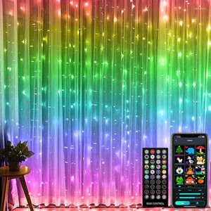 Dizeler DIY resim perde dizesi hafif akıllı ev bluetooth uygulaması kontrol mobil programlama odası dekor rgb led