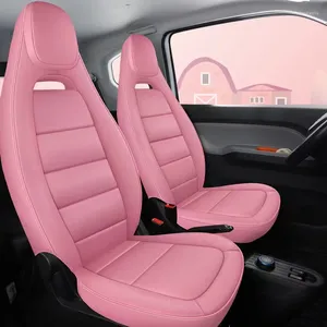 Capas de assento de carro 1 pc bonito conjunto completo assentos de couro design personalizado auto impermeável durável capa universal