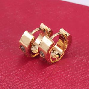 Moda titânio aço unhas chave de fenda orelha cufflove brincos para homens e mulheres jóias de prata ouro para amantes casal presente nrj