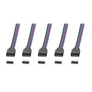Набор из 20 полосок, 4-контактный разъем RGB, проводной кабель для светодиодных лент 3528 SMD LB88235L