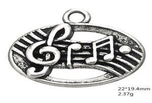 2021 Tiz Clef Charms Antik Gümüş Kaplama Sekizinci On altıncı Müzik Müzik Notu DIY Alaşım Kolye Diğer Özelleştirilmiş Mücevherler9529679
