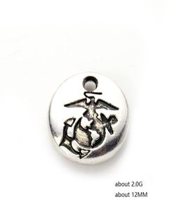 Neues Design United States Marine Corps runder Scheibenanhänger USMC Charms Armband Zubehör für DIY Schmuckherstellung8214132