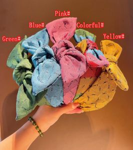 Yay Mektubu Tuval Kafa Bantları Kadınlar Vintage Renkli Saç Bandı Modaya uygun Elastik Kişilik Headwrap Açık Spor Saçı Takı2092015