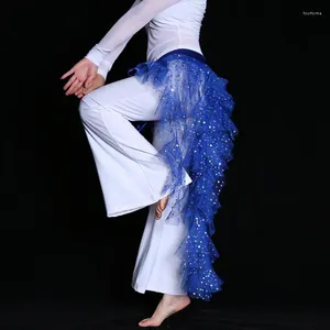 Sahne Wear 2024 Kadın Dans Giyeri Göbek Dans Kıyafetleri Balık kuyruğu Etek Ayarlanabilir Uyum Sarılı Kemer Dans Sapmaları Kalça Eşarp
