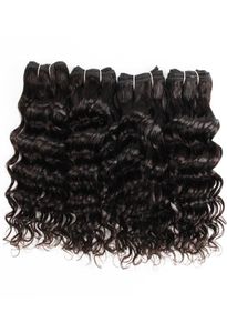 4 pezzi indiani capelli ricci profondi tessitura 50gpc colore naturale estensioni dei capelli umani neri per fasci stile caschetto corto4007793