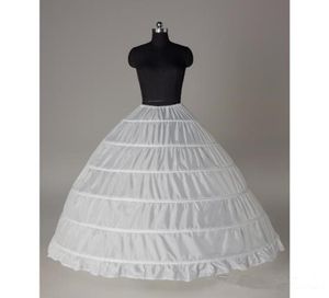 2018 Stok Ballsown Petticoat Petticoat Ucuz Beyaz Siyah Crinoline Anayasa Sevleni Slip 6 Hoop Etek Crinoline quinceanera1368297