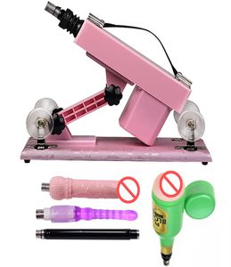 Розовый автоматический секс-пулемет для мужчин и женщин, фаллоимитатор и мужская мастурбация, секс-мебель для пар, робот-машина для любви, секс-игрушки5444512