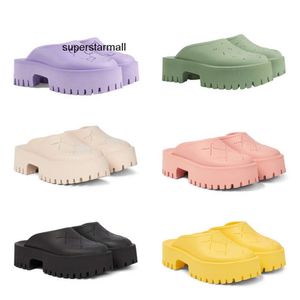 Ggies GC Guiii İtalya Lux Sandal 2024 Luxurys Tasarımcıları Sandalet Slaytlar Daireler Flip Flops Plaj Clogs Klasik Çiçek Brokar Deri Kauçuk Platform Dişli Botto Xiad