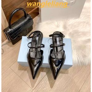 Top Quality Designer Womens Sexy High Heel Sandals Women Leather Dress Shoes Black Stiletto Sandel Wedding Party High-heeled Shoe