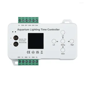 Denetleyiciler TC01 Akvaryum Aydınlatma Süresi Denetleyicisi DC 12V 24V 8CH PC Programlanabilir balık tankı LED şerit kontrolör TC420 TC421'den daha iyi