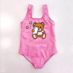Yaz Kızlar Karikatür Bear One-parçaları Bikini Mayo Moda Çocuklar Yetişme Takım Takımları Bebek Kız Plaj Mayo Çocuk Yüzme Giyim Esskids CXD2402201-6