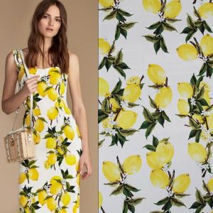 Elbiseler 140cm genişlik 50s Vintage Limon Yüksek kaliteli pamuklu Kumaş Kadın Kız Elbiseler Giysileri Dikiş Patchwork DIY