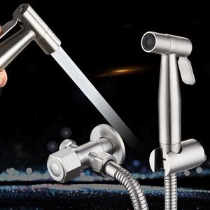 Bathroom Sink Faucets Handheld Toilet Bidet Sprayer Set Kit Stainless Steel Hand Bidet Faucet for Bathroom Hand Sprayer Shower Head Self Cleaning