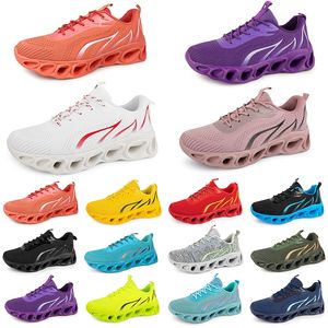 Gai Erkek Kadınlar Koşu Ayakkabı Moda Eğitmeni Üçlü Beyaz Kırmızı Sarı Yeşil Mavi Şeftali Teal Mor Turuncu Açık Pembe Nefes Alabilir Spor Spor ayakkabıları Otuz Bir