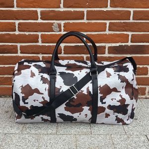 Su geçirmez Lage Bag Seyahat İnek Leopar Baskılı Katlanabilir Deri Duffle Bags 34 S 83 S 21 S