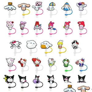 Karikatür Aksesuarları 44 Renk Kedileri Kuromi Melody Sile St Toppers ER Takılar Yeniden Kullanılabilir Sıçrama Kanıtı İçme Toz Fişi Dekoratif 8mm P DHBI2