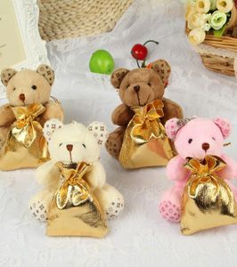 Criativo ursinho com mochila sacos de doces de casamento para bebê mostrado decorações de casamento lembrancinhas suprimentos 4 cores em estoque 3961110