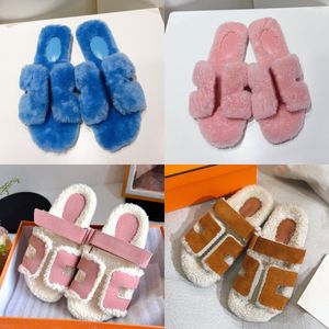 Sandal Sandal Murs Furry Slippers Белый черный зеленый желтый розовый коричневый коричневый плюшевый мишка для шерсти Обувь Осени зимнее пушистое слайд Классик Открытая женщина Женщины Flat 26xj##