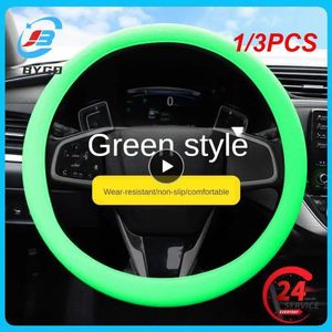 Direksiyon simidi kapakları 1/3pcs Anti kayma kapağı yeşil evrensel fit araba çok renkli isteğe bağlı iyi hava geçirgenliği
