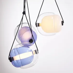 Anhänger Lampen Nordic Led Bunte Glas Licht Moderne Mode Tschechische Design Restaurant Küche Hängen Lampe Bar Schlafzimmer Leuchten