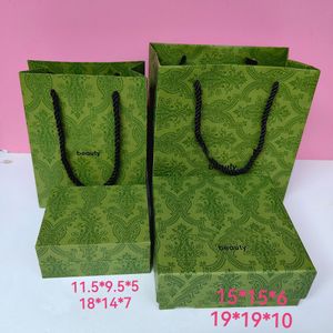 lettere G di lusso designer di marca portagioie imballaggio orecchini collane bracciali sacchetti di stoffa sacchetti di polvere rossetti verdi profumo scatole regalo di trucco