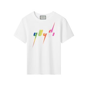 Дизайнерская 10 цветов детская классическая футболка с короткими рукавами и принтом букв из чистого хлопка Роскошная детская одежда для мальчиков и девочек Верхняя верхняя одежда CSD2402201-8