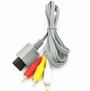 Cables 100pcs/ Lots 1.8m Audio Video AV Composite 3 RCA kablosu Nintendo Wii Konsolu için en keskin video için