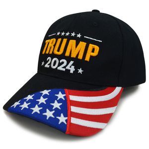 Hat men's american flag embroidery baseball cap cap cap outdoor summer sun hat hard top DHL FREE SHIPPING