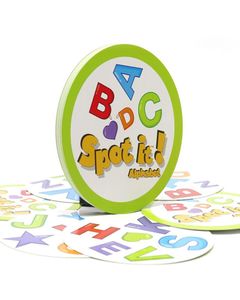 Образовательная игрушка Spot It Alphabet 30 карт без металлической коробки для семейного веселья импортированная бумага Dobble It Board Game Games3593299