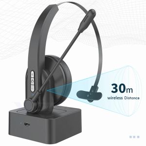 Ayakkabılar Kablosuz Bluetooth 5.0 Kulaklık Telefon Kulaklıklı Çağrı Merkezi Ofis Bilgisayar Gürültü Mikrofon ile Müşteri Hizmetlerini İptal Etme