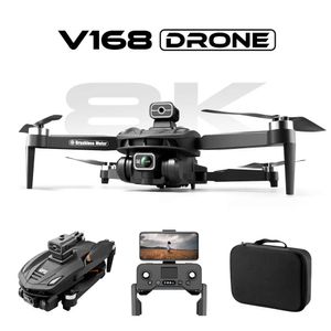 New V168 Brushless GPS Return HD 8K Aerial Photography Intelligent Obstacle Avoidance Drone Remote Control Aircraft