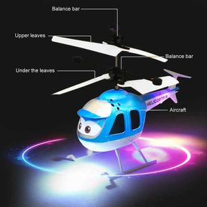 Aeronave elétrica / RC Venda quente Mini helicóptero com sensor infravermelho Aeronave 3D Gyro Helicoptero Micro helicóptero elétrico presente de brinquedo de aniversário para criança # 257747L2402