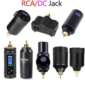 Профессиональный источник питания для татуировки RCA/DC Jack, светодиодный цифровой экран, беспроводной портативный аккумулятор, шнур TypeC для ручки татуировки