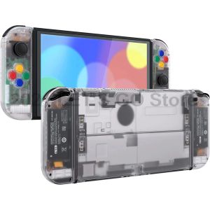 Kılıflar OLED DIY yedek konsol arka plaka Joycon Nintendo Switch OLED Oyun Aksesuarları