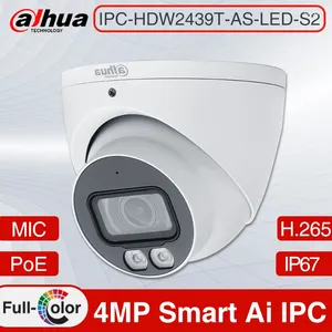 Многоязычная IP-камера Dahua IPC-HDW2439T-AS-LED-S2, 4 МП, IP67, PoE, полноцветная, ИК, 30 м, сетевая IP-камера видеонаблюдения, защита глаз