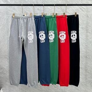 24SS Sonbahar ABD Pamuk Puf Baskı Pantolon Pantolonlar Dipler Sıradan Çizme Sweatpants Erkek Jogger Slim Fit 0221