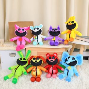 Bambole di peluche ripiene di creature sorridenti di vendita calde Nuovo animale del fumetto Gatto farcito Grandi creature sorridenti Animali giocattoli di peluche