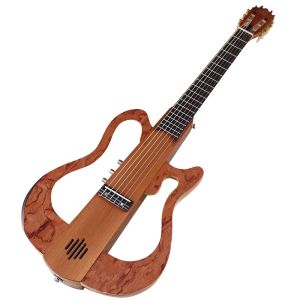 Динамики Складная с одной стороны классическая бесшумная гитара 6-струнная 39-дюймовая полностью канадская матовая деревянная кленовая гитара Silence Классическая гитара с динамиком