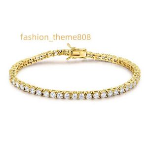 2023 3mm 14K 18K Gold Def Lab Diamond Tenis Bilezik Modaya Moda Takı