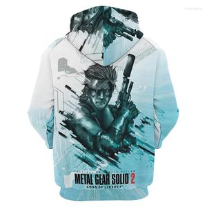 Мужские толстовки Mgs Metal Gear, однотонная толстовка с рисунком, мужская одежда, 3D-игра Ground Zeroes с принтом для женщин, модный пуловер Harajuku Y2k