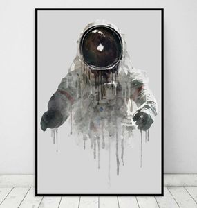 Modern soyut mürekkep astronot posterler ve baskılar tuval resimleri duvar sanat resimleri oturma odası ev dekorasyon cuadros no fr9020056